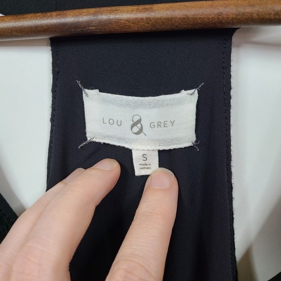 Lou & Grey Black Ribbed Sleeveless Tunic Womens Small - Picture 4 of 5